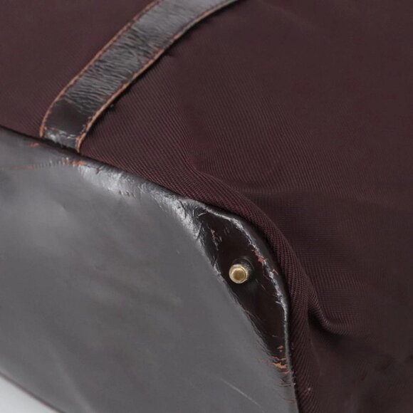 GUCCI Bamboo Hand Bag Nylon Brown Silver 002 2854 0412 5 Auth bs20650 - Picture 4 of 16